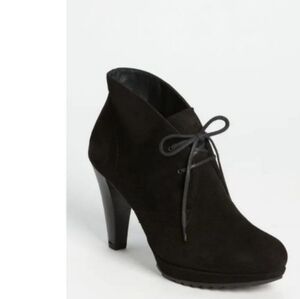 Paul Green New York black suede bootie heels